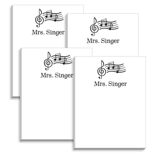 Music Notes Mini Notepads